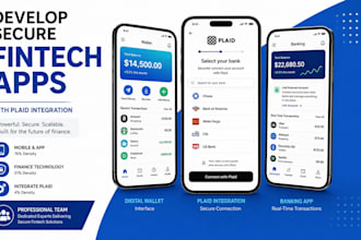 develop a fintech app and integrate plaid with mobile design
