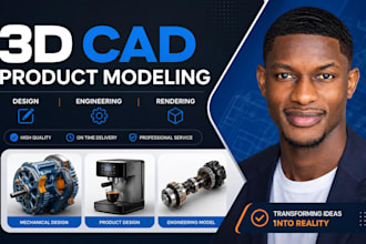 design 3d cad models for products prototyping and 3d printing
