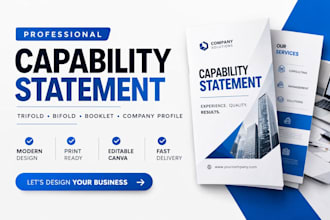 write and design government capability statement business capability statement