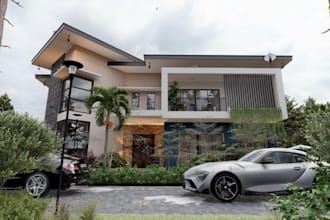 remodel tropical house,two story residence,forefront design,luxury home exterior