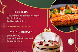 do food menu design, restaurant menu design, food flyer
