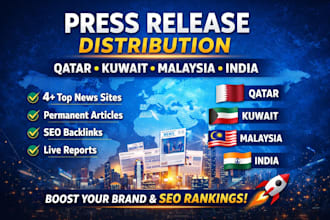 do press release distribution in qatar, kuwait, malaysia and india site