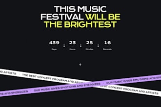 create music festival concert website design