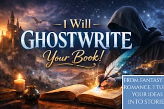 ghostwrite and edit unique books with extraordinary plots
