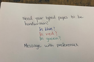 hand write pages of typed professional correspondence