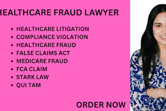 prepare healthcare fraud legal filings involving stark law and false claims act