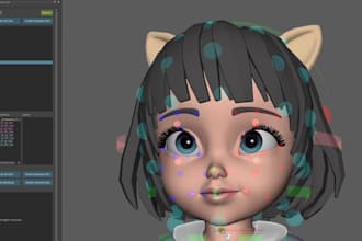 fix and rig your 3d character with facial rig for animation in blender or maya