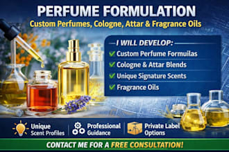 develop unique perfume, cologne, attar, and fragrance oil blends for your brand