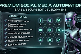 build custom automation bots for facebook, instagram, and tiktok