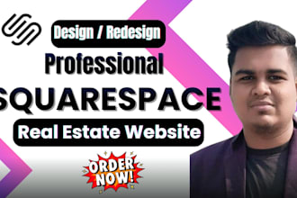 do squarespace real estate website, custom design, redesign
