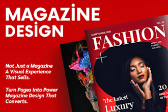 design fashion magazine layout design, sport, lifestyle brochures, catalogues