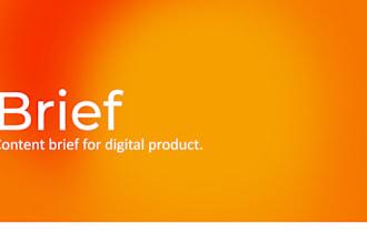 create a UX content brief for your website or app