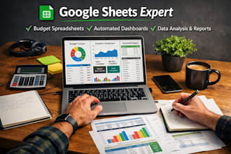 create or fix google sheets spreadsheet, budget tracker and dashboard