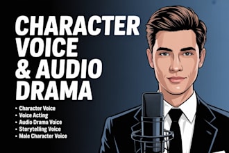 perform deep male character voice acting for roleplay audio