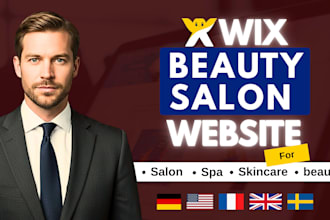 design wix website for skincare, beauty salon, hair extension and nail salon