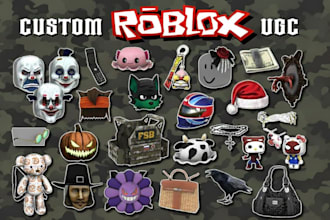 design custom roblox ugc accessories, faces, clothing, and 3d models in blender