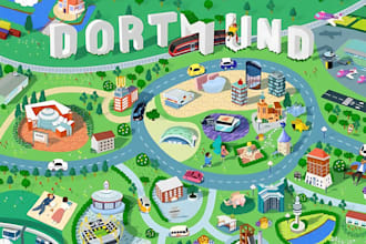 create 2d vector map isometric map infographic map svg map city map game map