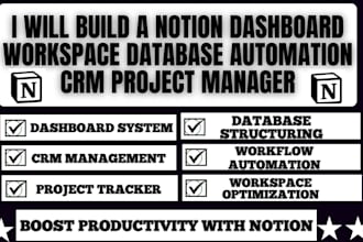 build notion dashboard workspace database monday automation CRM project manager