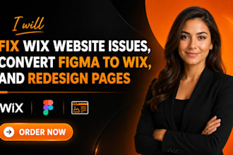 fix wix website issues, convert figma to wix, and redesign pages