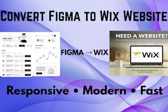 convert figma to wix website, landing page or wix redesign