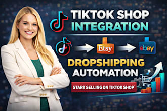 connect integrate tiktok shop with shopify etsy ebay dropshipping store