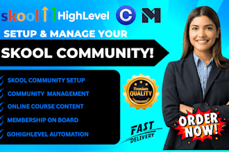skool community setup skool course setup community skool setup skool automation