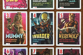 design professional card game art, board game assets, box mockups and rulebooks