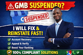 setup, optimize google business profile and  gmb suspension