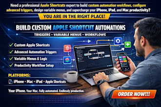 build custom apple shortcut automation triggers variable menus workflows setup