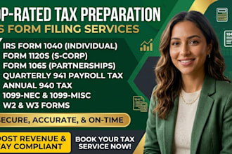 irs tax preparation form 1120s 1040 941 940 payroll 1099