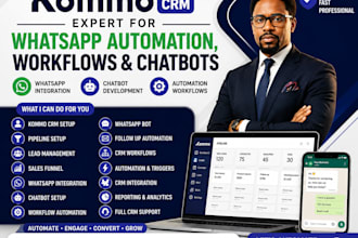 be your kommo crm expert for whatsapp automation, workflows and chatbots