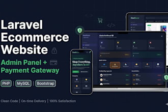 build a laravel ecommerce website with multi vendor admin panel