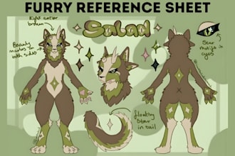 design furry ref sheet fursona character nsfw anthro fursuit reference sheet art