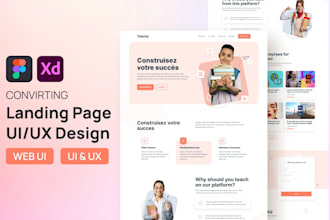 do professional UI UX landing page and web template design