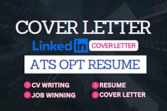 write your senior or executive CV, resume, cover letter, optimize your linkedin