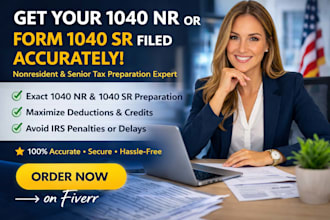 prepare and file 1040 nr  tax return and form 1040 sr