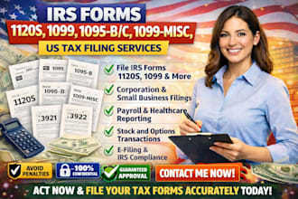 prepare and efile irs form 1099 1099misc 1120s 1095b 1095c