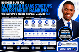 business plan for ai fintech and saas startups investment banking with ROI