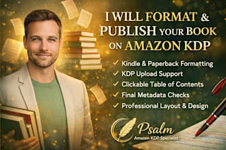 format and publish your childrens book on amazon KDP paperback and ebook