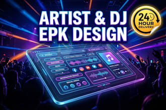 do press kit, media kit, epk, , flyer design, dj press kit, social media kit
