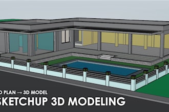 create a professional sketchup 3d model from your floor plan