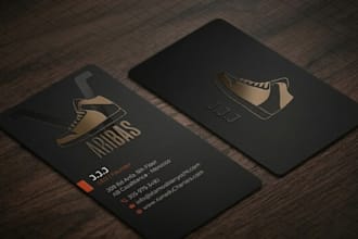 design a luxury, minimalist, double sided business card