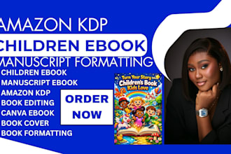 do manuscript ebook formatting children bookcover illustration amazon kdp upload