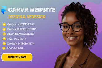 create a responsive canva website design in 24 hours