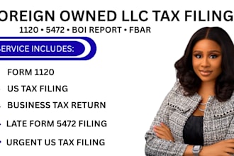 efile and prepare form 1120, 5472, boi report filing,   fbar report, tax filing