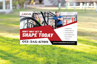 do professional signage design, yard sign, sign board, bandit sign, banner sign