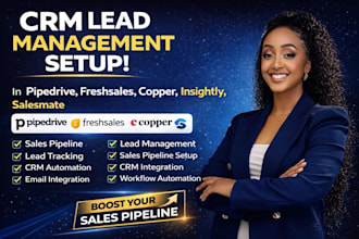 setup lead management pipedrive freshsales copper insightly salesmate CRM
