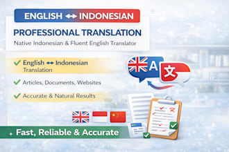 translate english to indonesian and indonesian to english