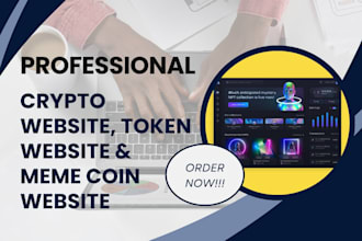 create crypto website, meme coin website or token website