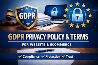 draft powerful gdpr privacy policy and terms for website and ecommerce